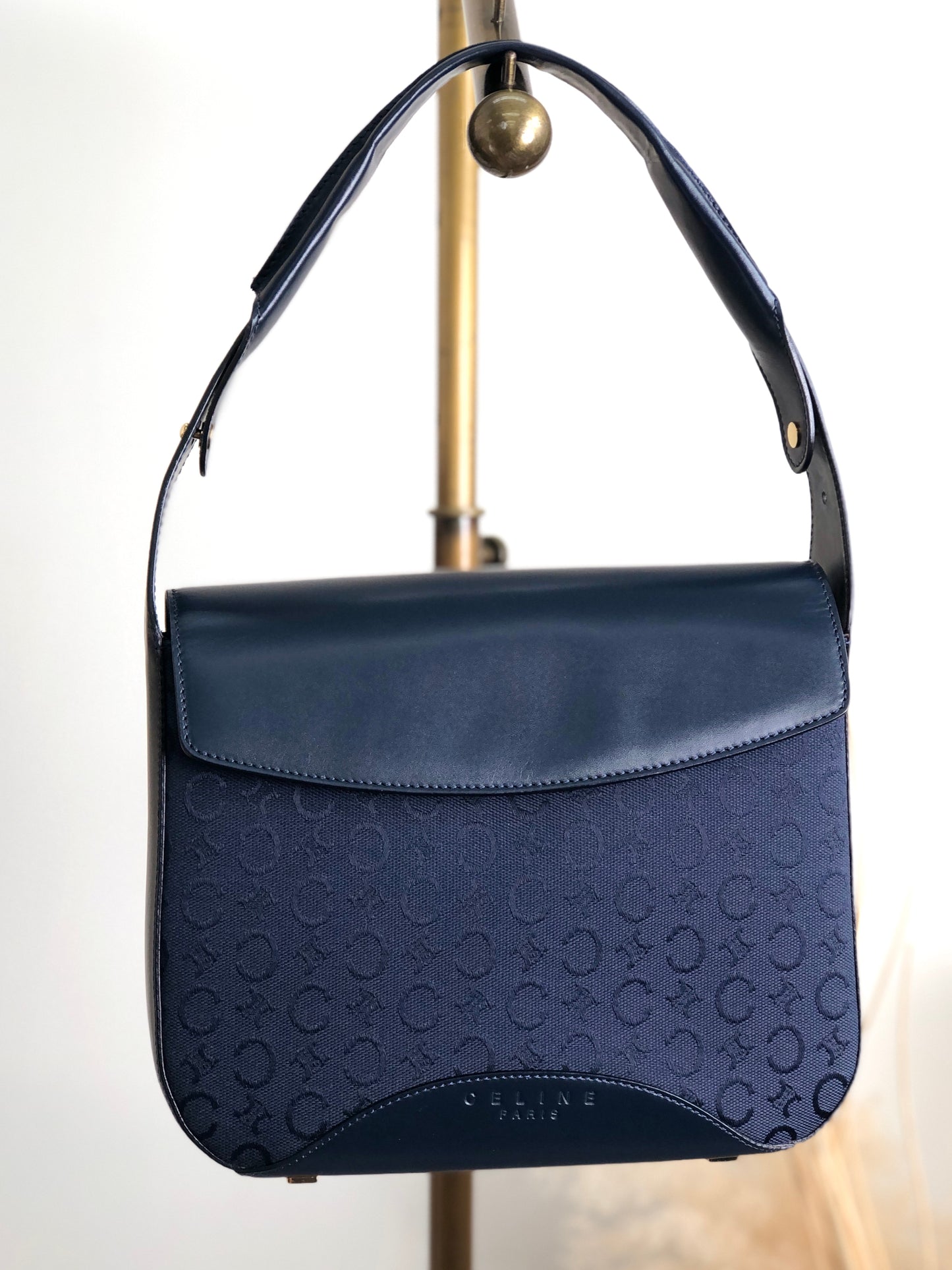 CELINE Shoulder bag Navy Vintage v2iztx