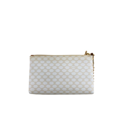 CELINE Macadam Small Handbag Pouch White Vintage e2s6ad