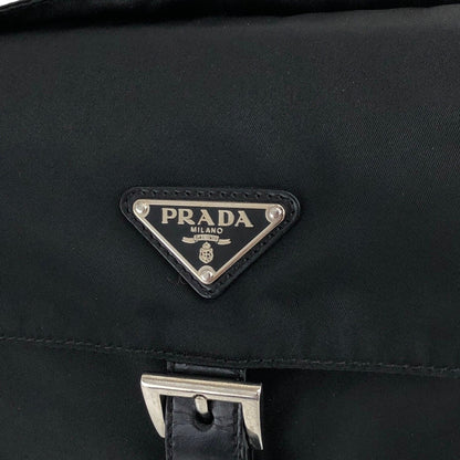 PRADA Triangle Logo Shoulder bag Black Vintage 6r6tmn