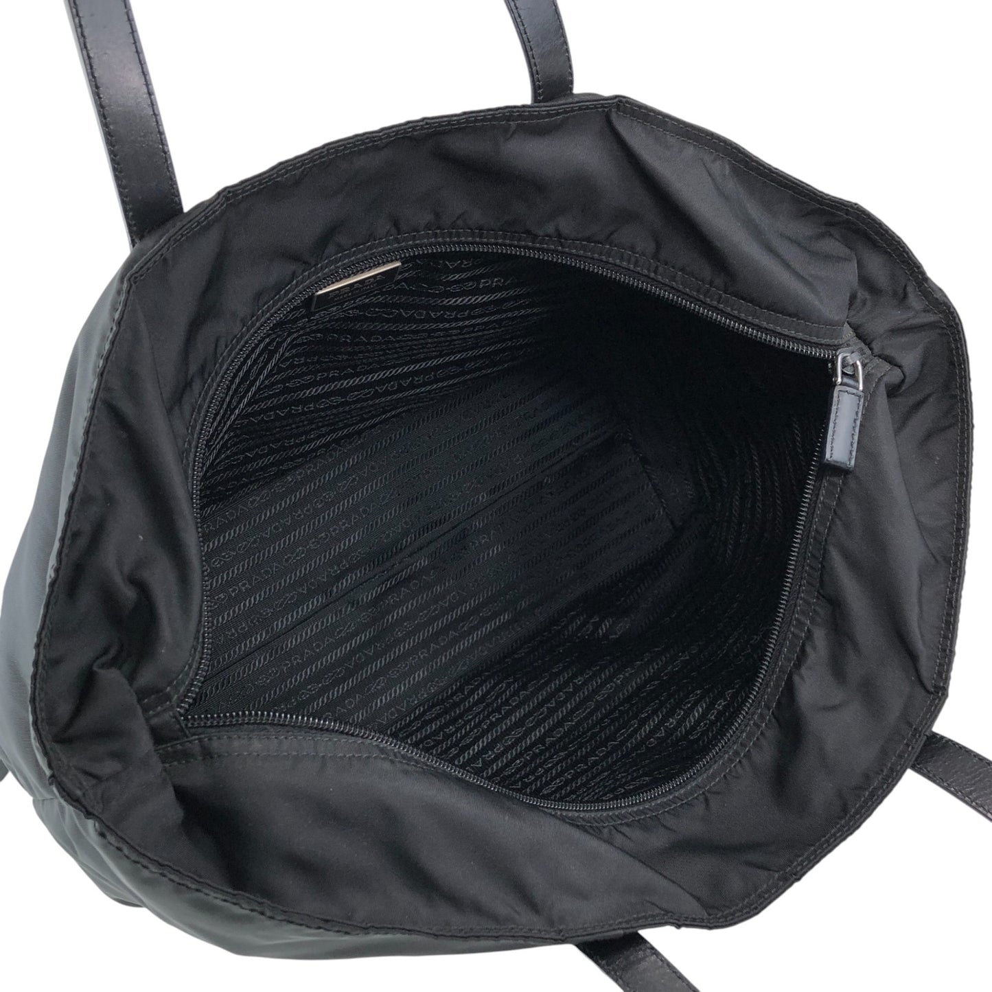 PRADA Tessuto Triangle Logo Totebag Black Vintage gy3es2