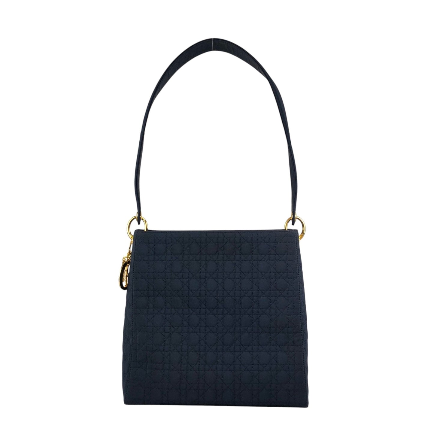 Christian Dior Cannage Logo Charm Shoulder bag Hobobag Black Vintage gd5hwv