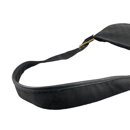 GUCCI GG Canvas Shoulder bag Black Vintage p4jxj7