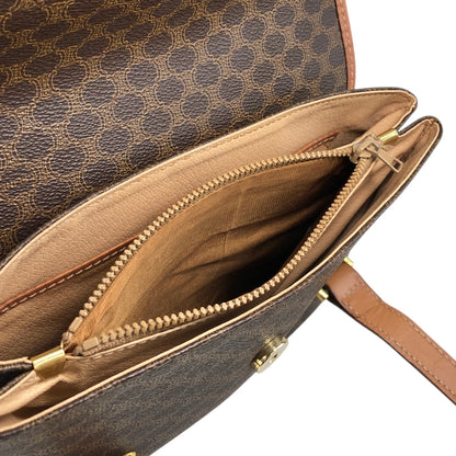CELINE Macadam Handbag Brown Vintage 5fmrk2