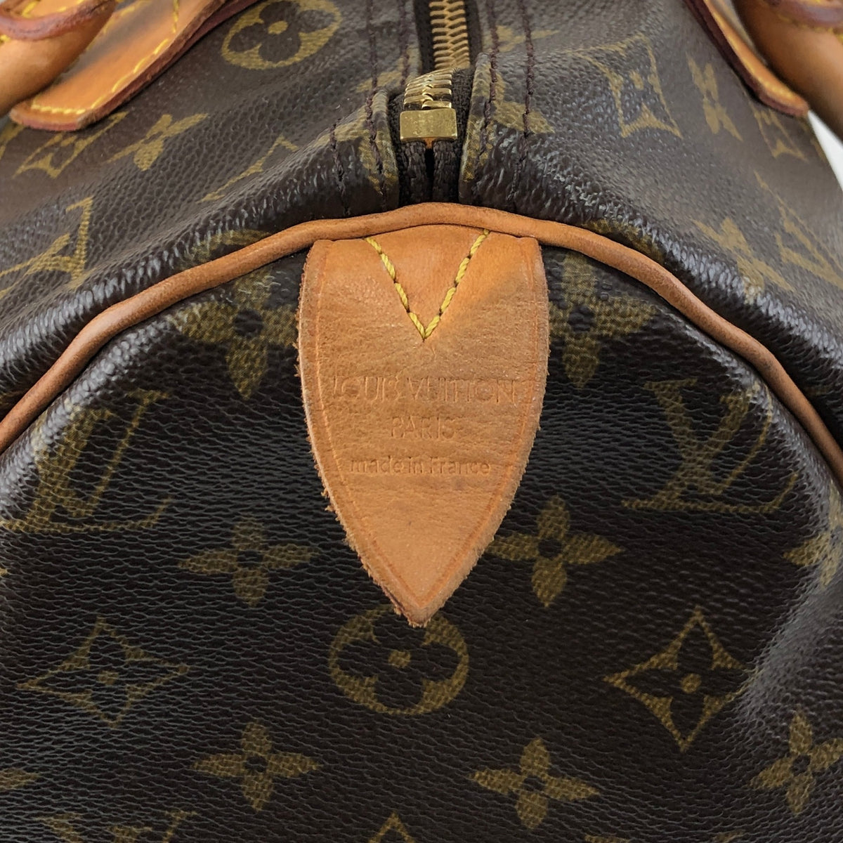 LOUIS VUITTON Monogram Handbag Boston bag Brown M41108 Vintage 5ah28h