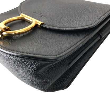 Salvatore Ferragamo Gancini Shoulder bag Black Vintage 3fyg65