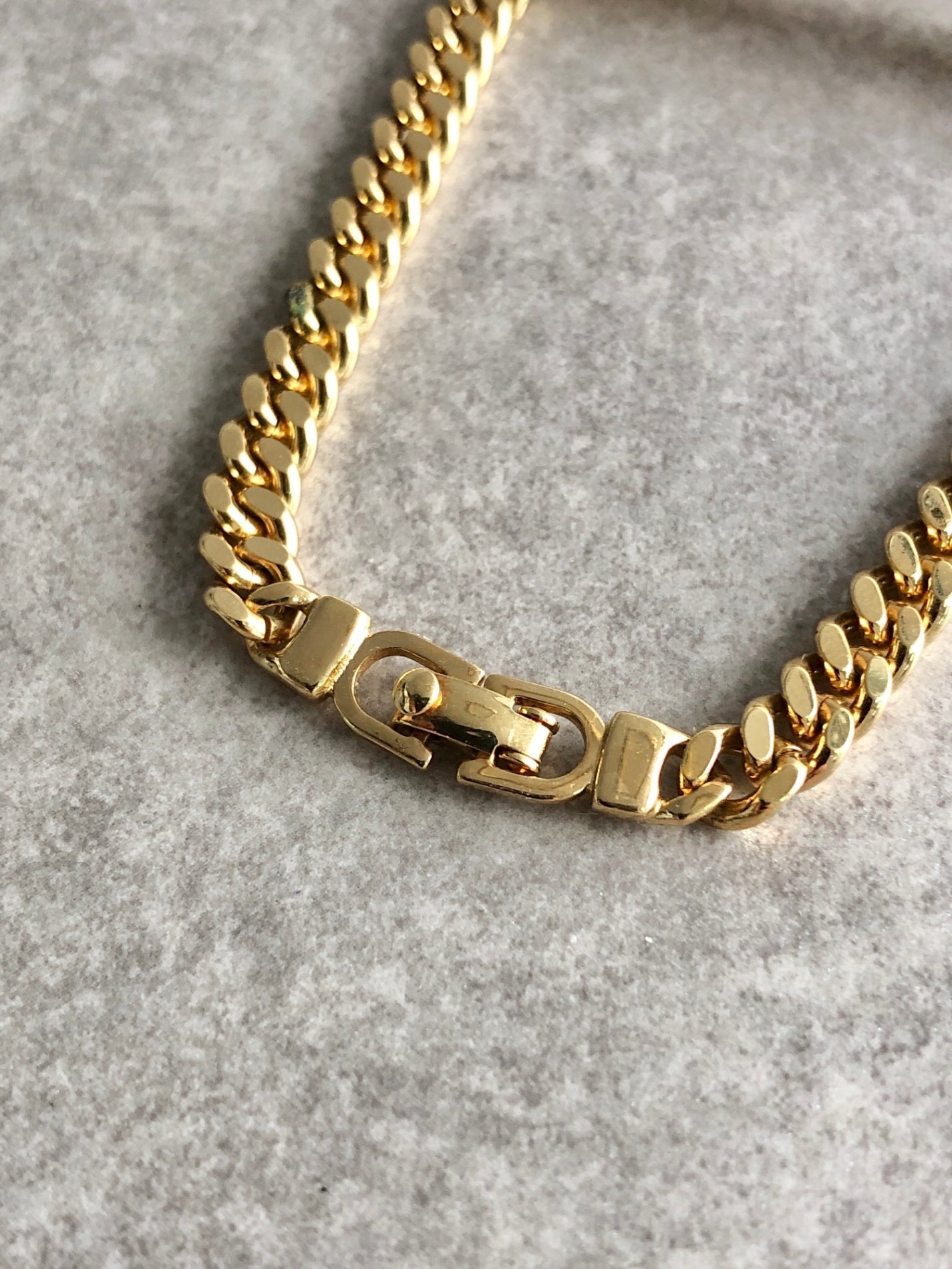 Christian Dior Logo Motif  Bracelet Gold Vintage pmj4s6