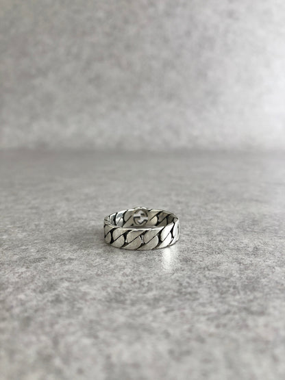 GUCCI Interlocking SILVER925 Ring Silver Vintage zvhetm