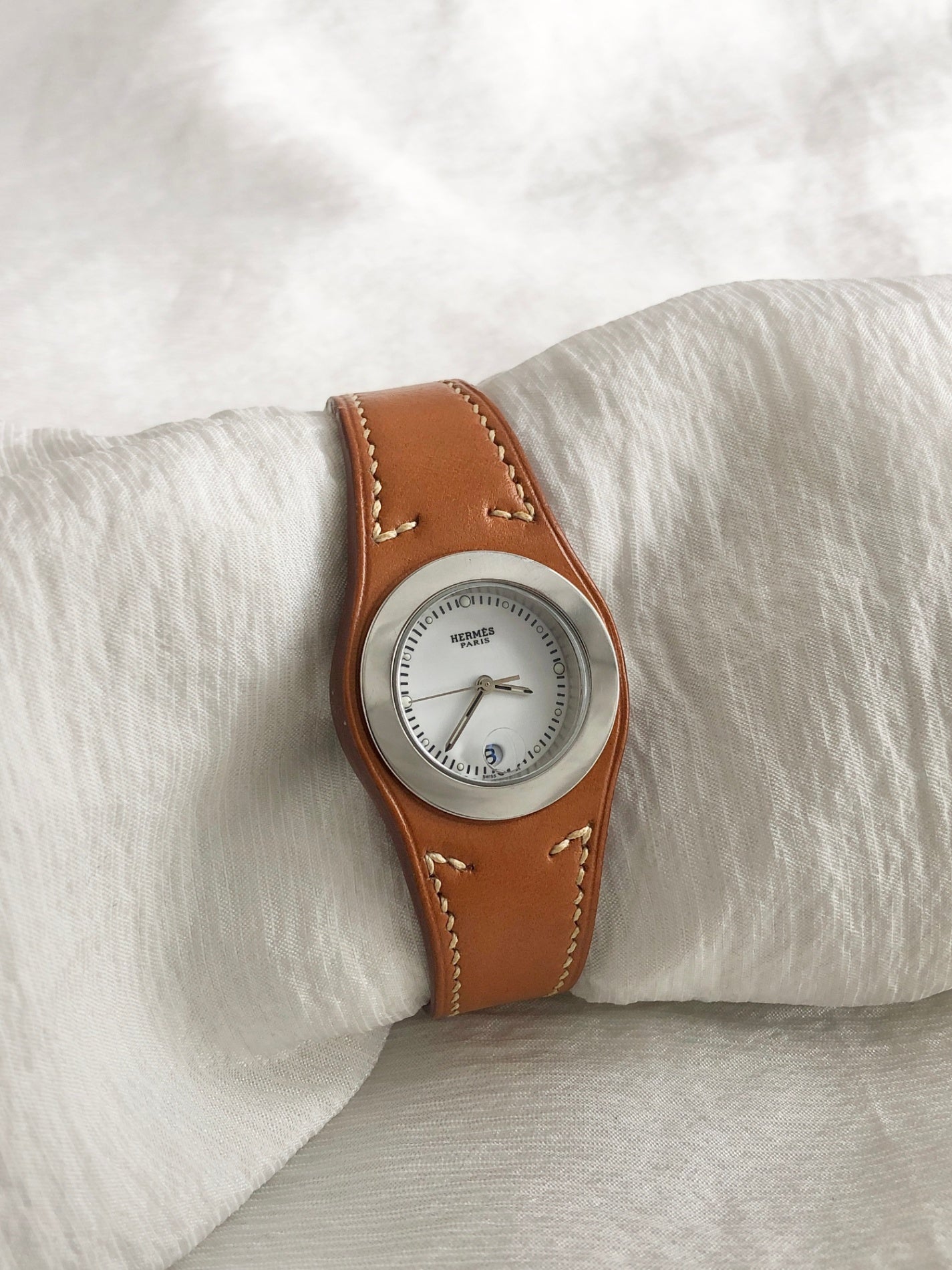 HERMES Watch Brown Vintage hn5zx5