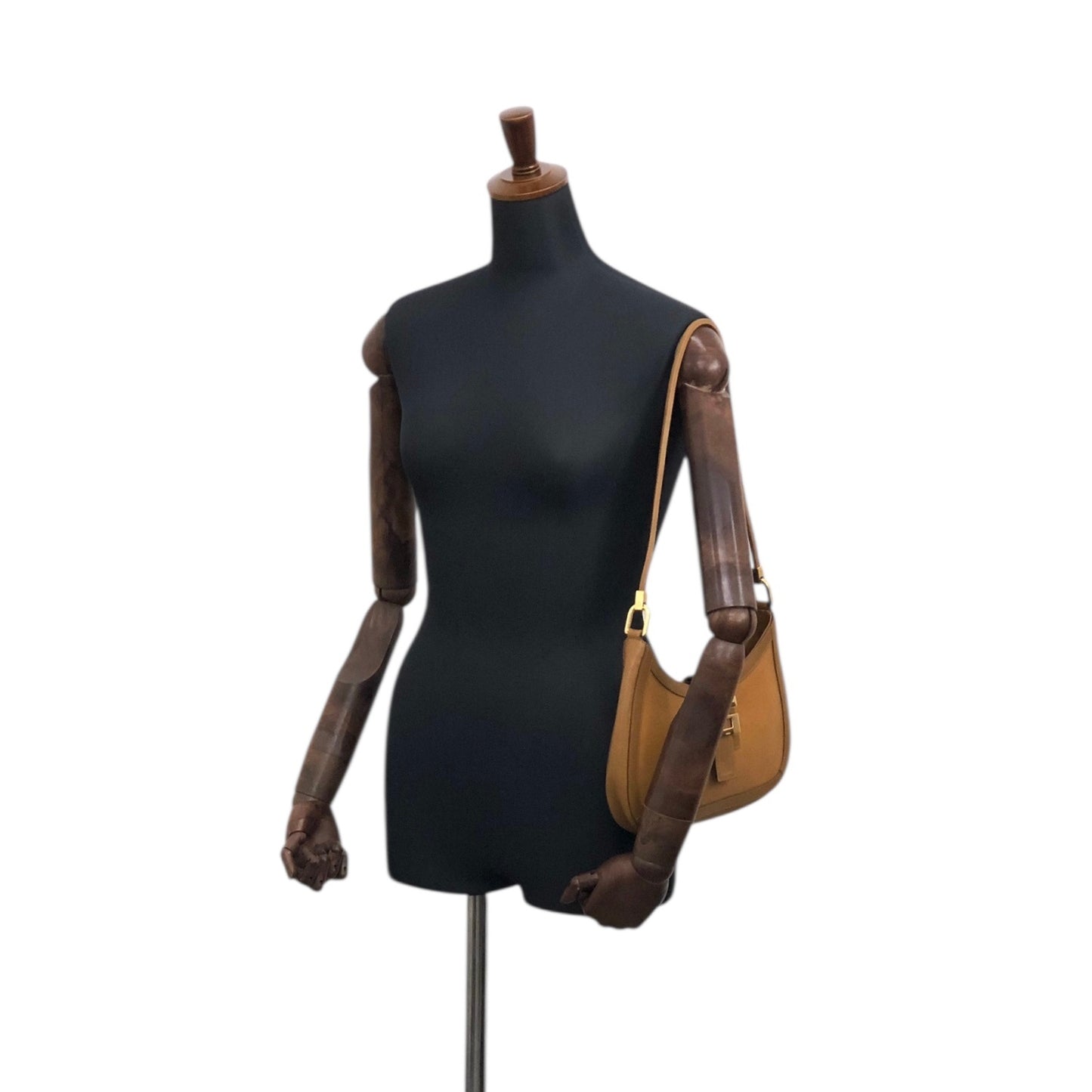 GUCCI Logo Buckle Shoulder bag Brown Vintage hry8in
