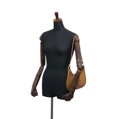 GUCCI Logo Buckle Shoulder bag Brown Vintage hry8in