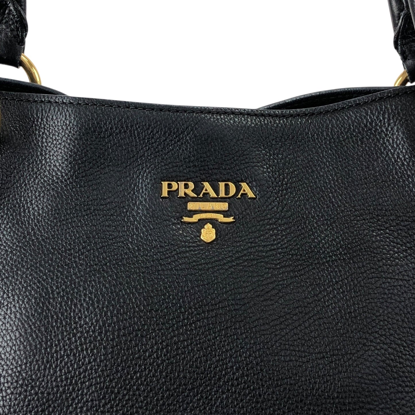 PRADA Logo Totebag Black Vintage f7udbt