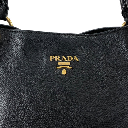 PRADA Logo Totebag Black Vintage f7udbt