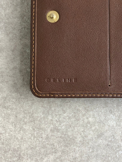 CELINE Paris Macadam Folded Wallet Indigo Vintage y56tva