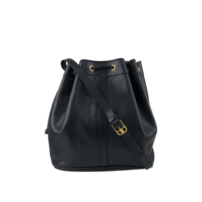 Yves Saint Laurent Drawstring Shoulder bag Black Vintage upwttg