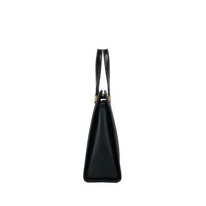 BURBERRY Logo Handbag Totebag Black Vintage 22n2xt