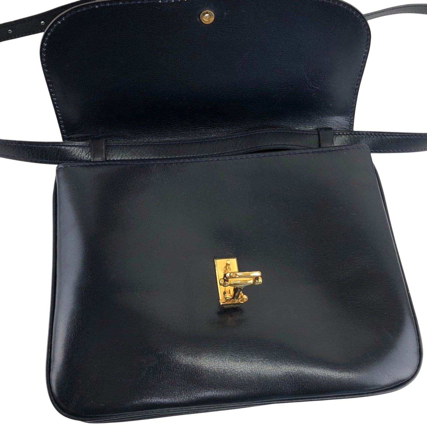 CELINE Carriage 肩背包 海軍藍 復古 cj4csv