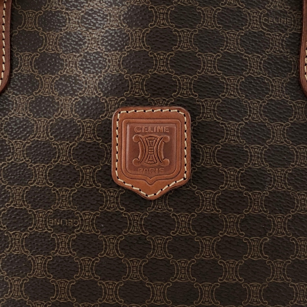 CELINE Macadam Blason Totebag Brown Vintage 6im6cj