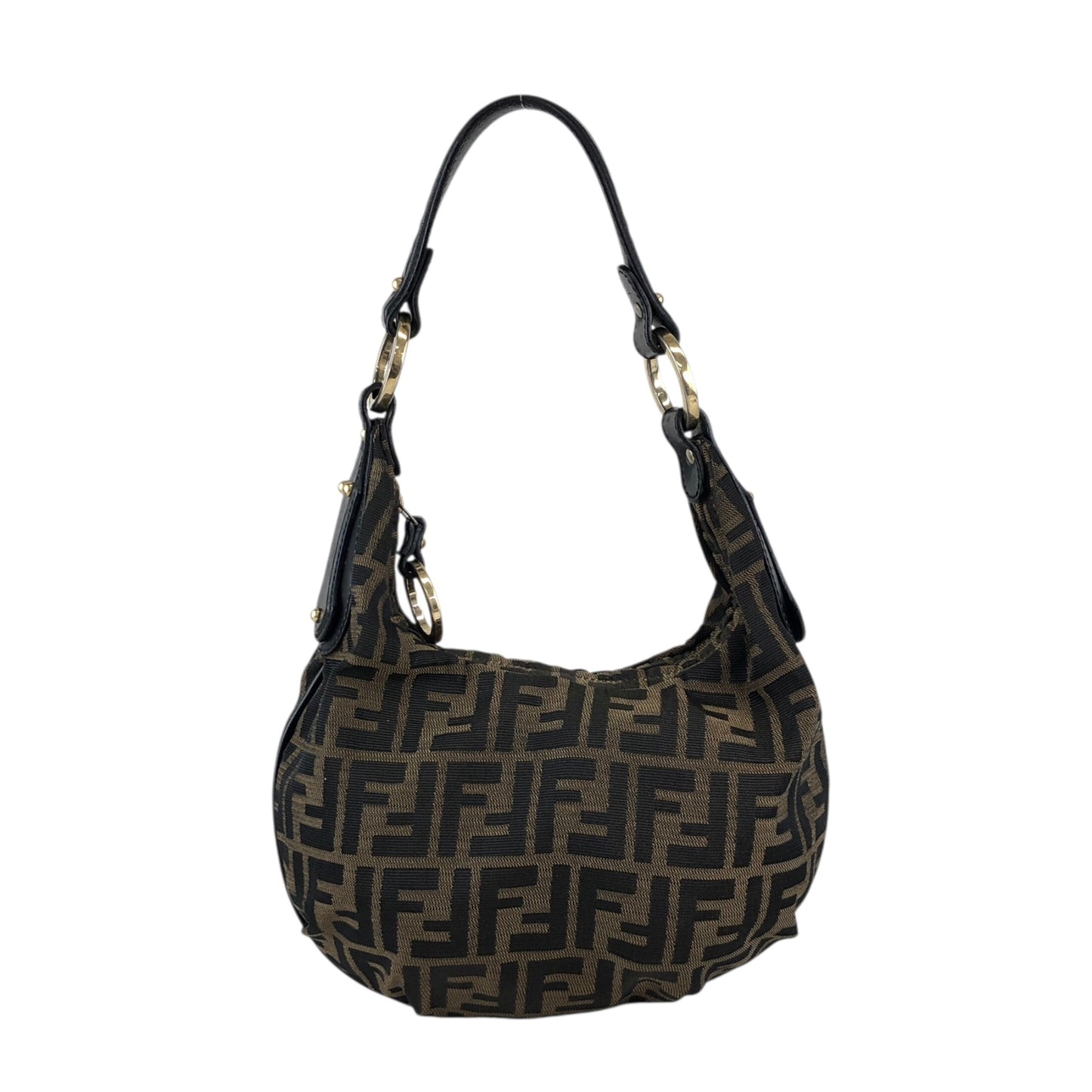 FENDI Zucca Shoulder bag Hobobag Brown Vintage rtpgp3
