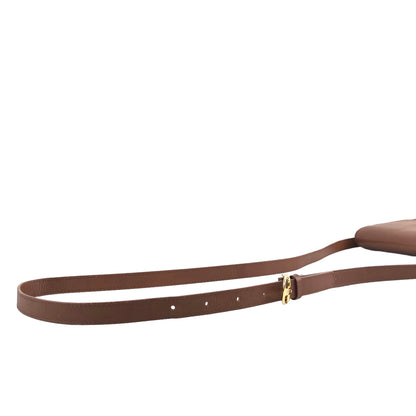 Yves Saint Laurent YSL Logo Leather Shoulder bag Brown Vintage agjzhw