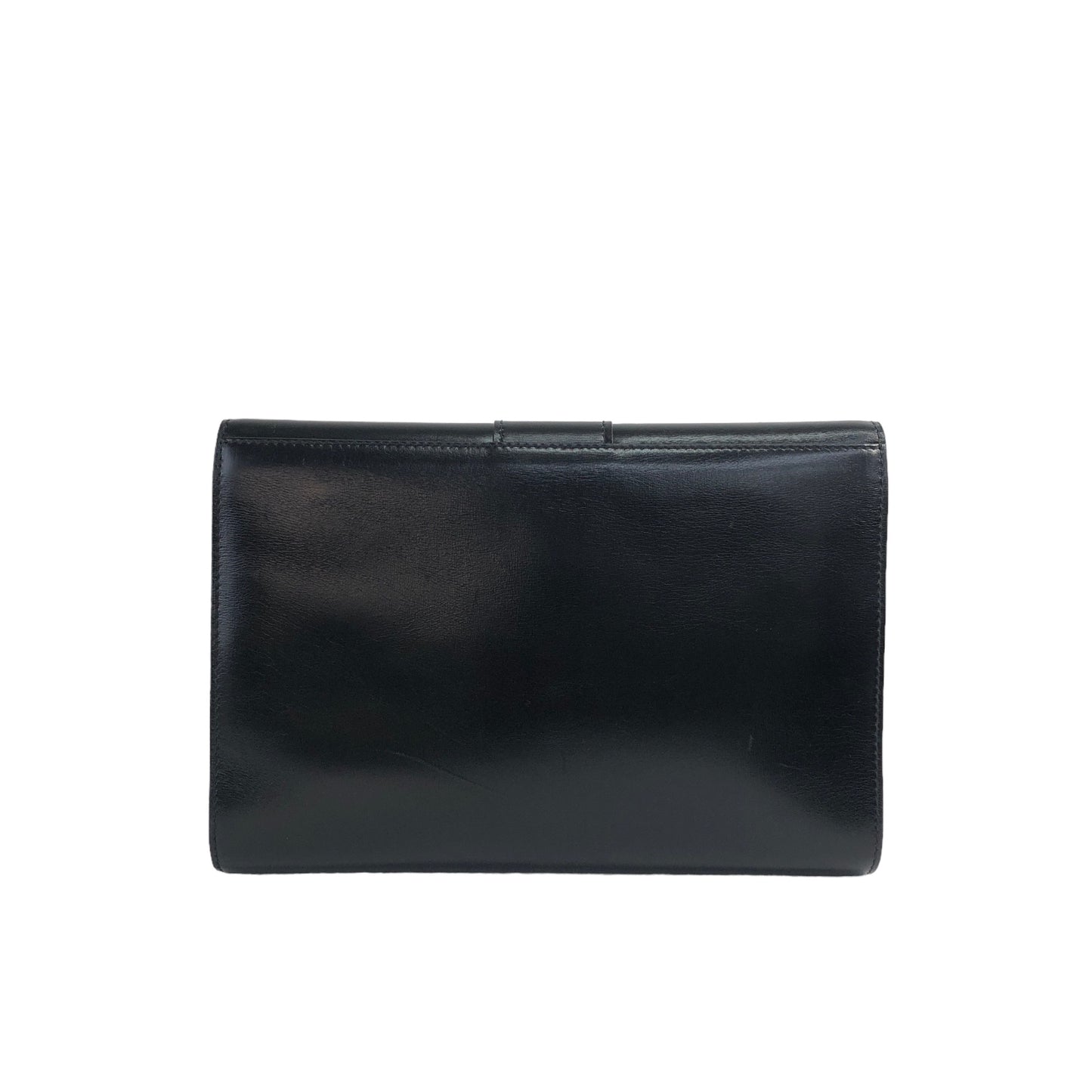 CELINE Starball Leather Clutch bag Black Vintage wcds3e