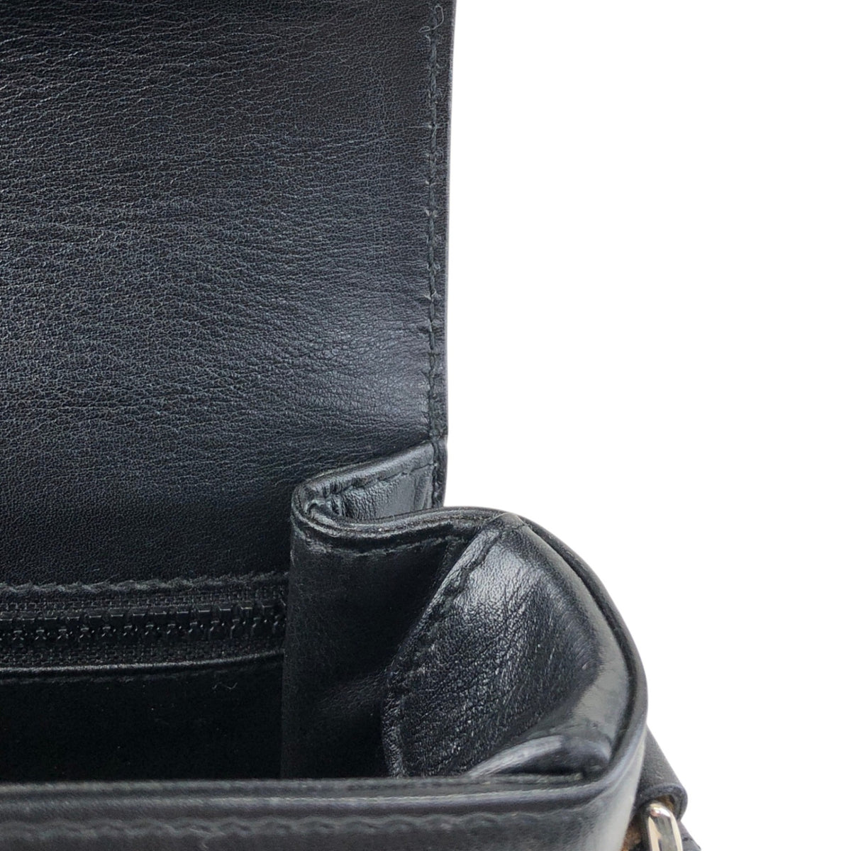 CELINE Gancini Shoulder bag Black Vintage zrwxe4