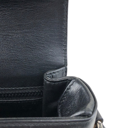 CELINE Gancini Shoulder bag Black Vintage zrwxe4