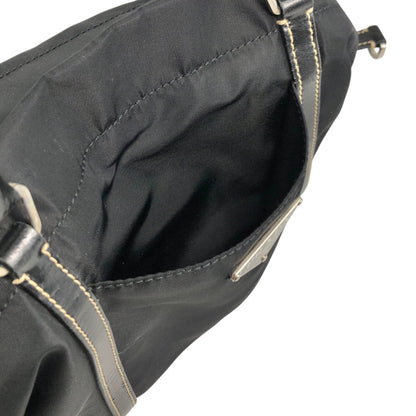 PRADA Tessuto Triangle Logo Totebag Black Vintage 7waabg