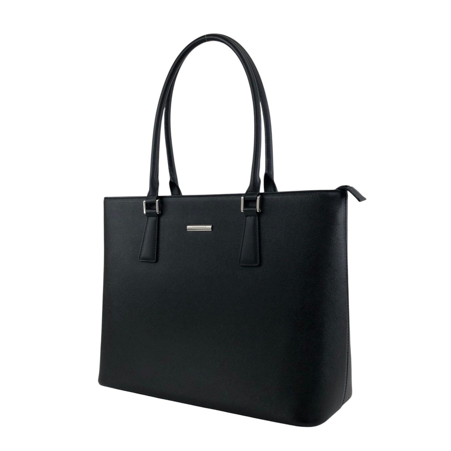 BURBERRY Logo Handbag Totebag Black Vintage behneb
