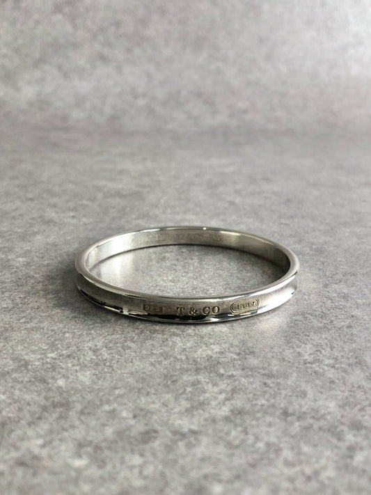 Tiffany & Co. Logo Bangle Silver Vintage 3smedf