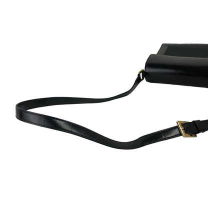 Yves Saint Laurent Logo Shoulder bag Black Vintage stwefg