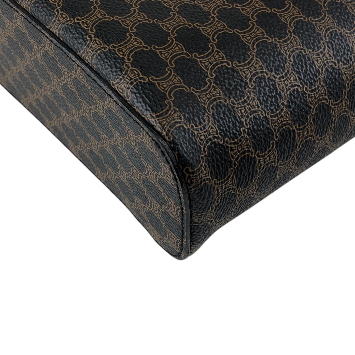 CELINE Macadam Blason Handbag Vanity bag Black Vintage x6aezr