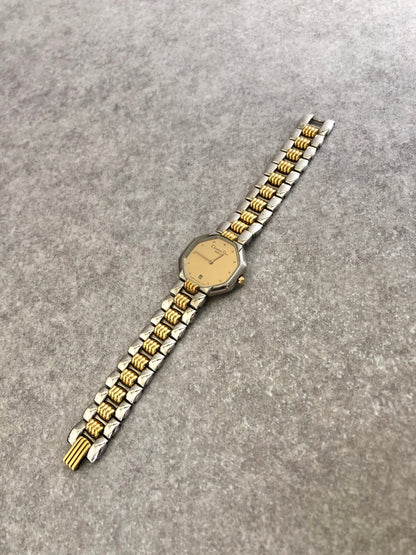 Christian Dior Octagon Watch Gold Vintage dyf2ss