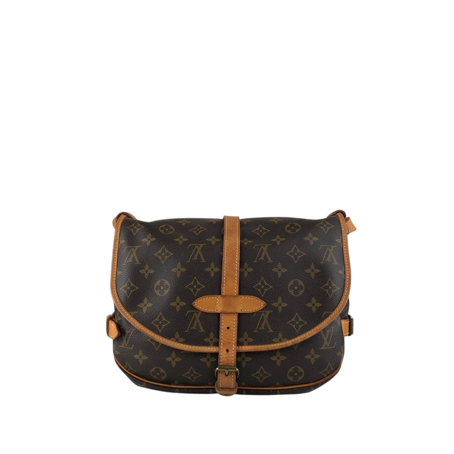 LOUIS VUITTON Monogram Shoulder bag Brown Vintage dzuvmj