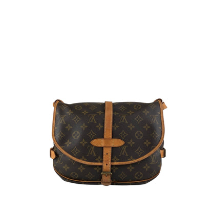 LOUIS VUITTON Monogram Shoulder bag Brown Vintage dzuvmj
