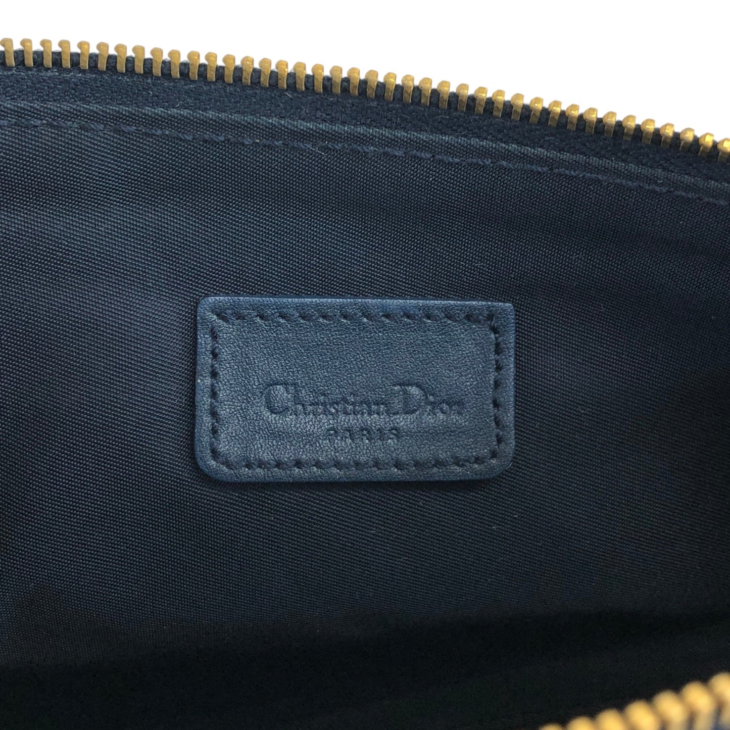 Christian Dior  Trotter Shoulder bag Navy Vintage 73m2yp