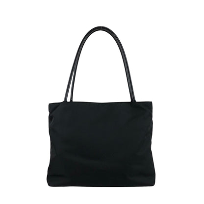 PRADA Tessuto Triangle Logo Totebag Black Vintage bsmm74