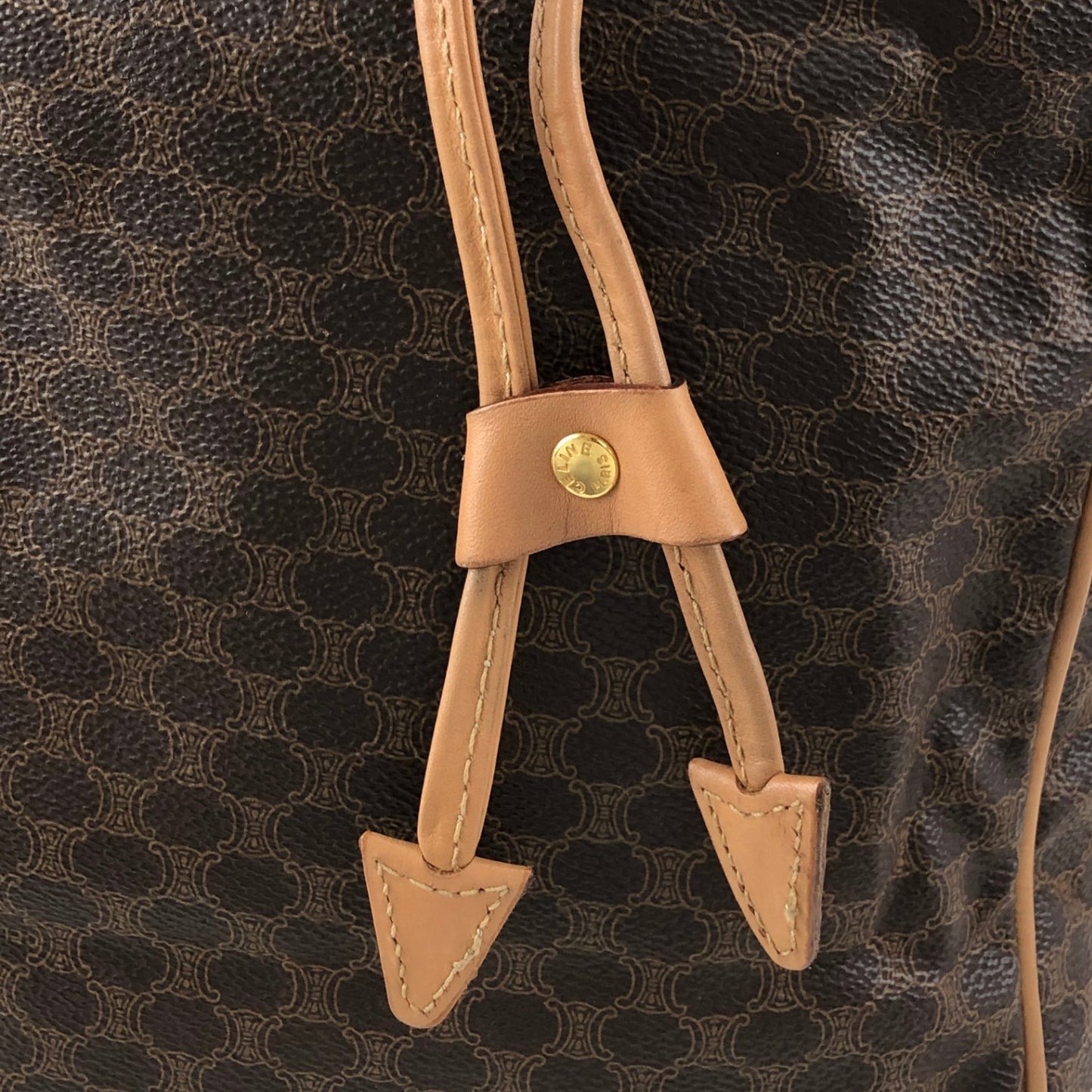 CELINE Macadam Gancini Backpack Brown Vintage sgrzzt
