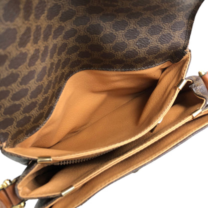 CELINE Macadam Triomphe Shoulder bag Brown Vintage 8c7giv