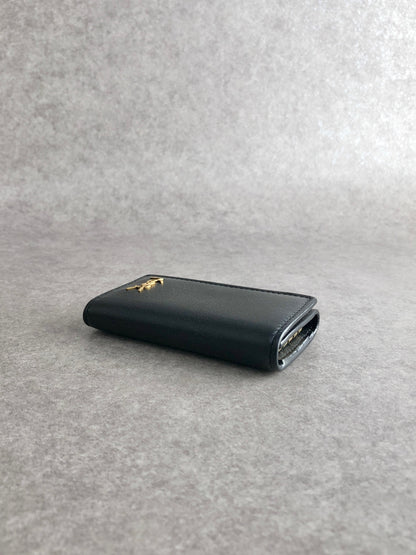 Yves Saint Laurent YSL Logo Key Case Black Vintage fjp66r