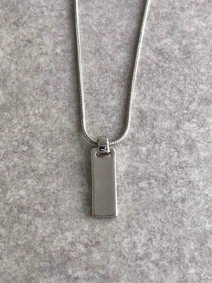 Christian Dior Logo Motif Necklace Silver Vintage 8jdr7j