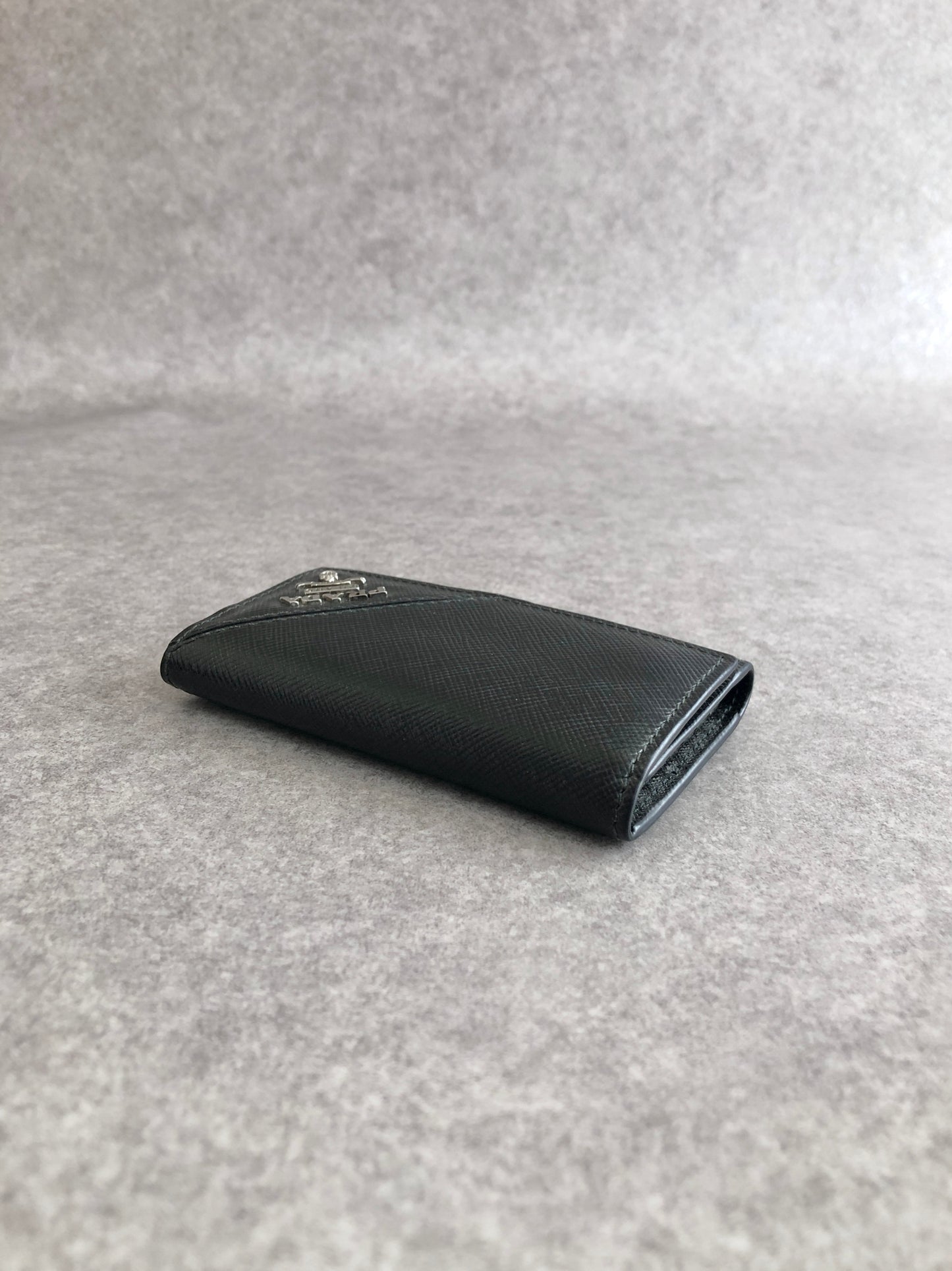 PRADA Logo Key Case Black Vintage rrb4c7