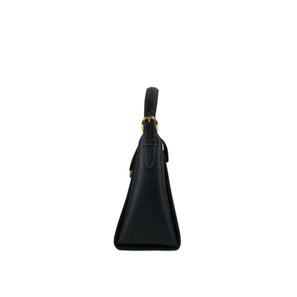 VALENTINO GARAVANI Circle Logo Handbag Black Vintage edaauv
