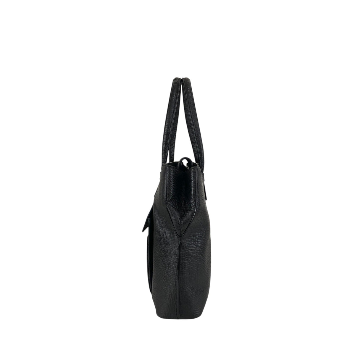 LOEWE Logo Embossed Handbag Black Vintage xvn4mm