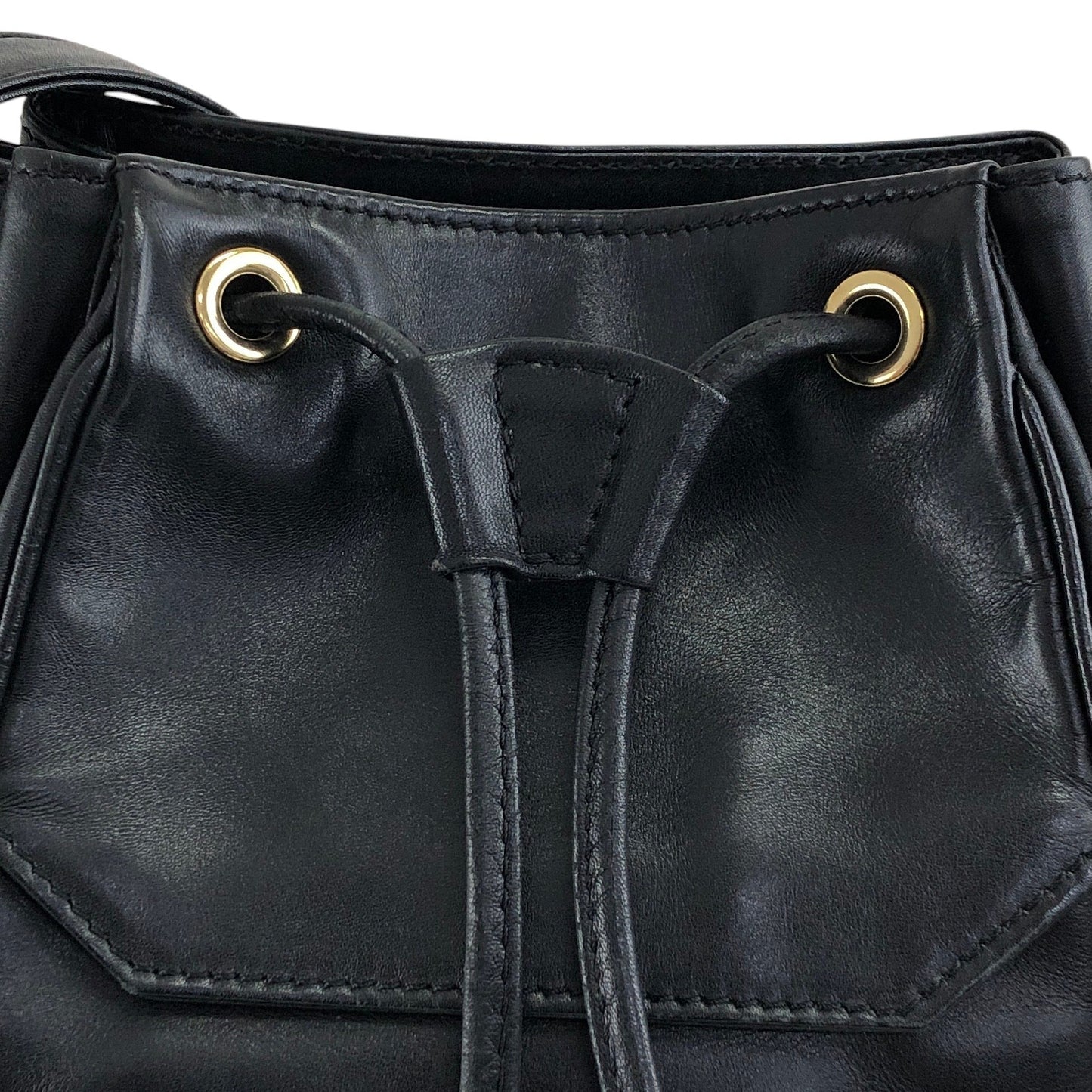 Christian Dior Logo Charm Small Shoulder bag Black Vintage gpxtra