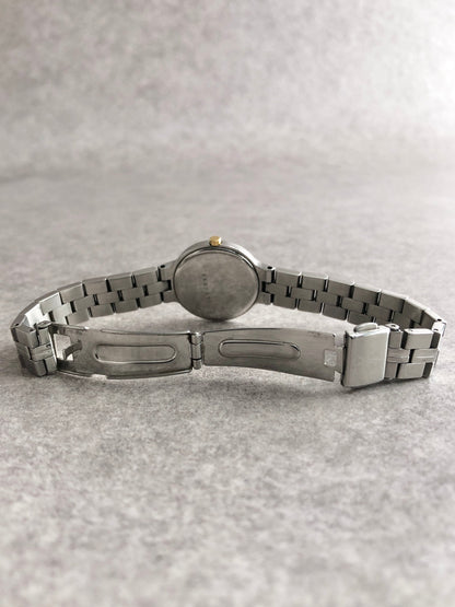 Yves Saint Laurent YSL Logo   Quartz Watch Silver 5421-H13939Y Vintage epnx46