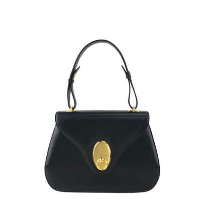GIVENCHY Gancini Top Handle Handbag Black Vintage 3pv2af