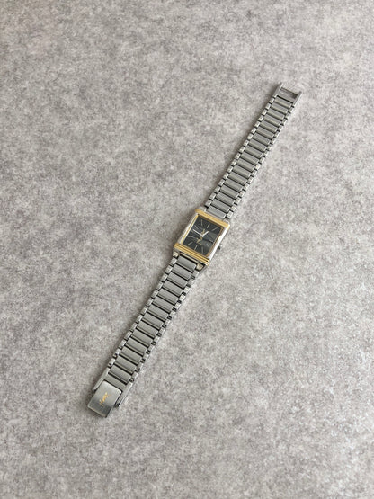 Yves Saint Laurent YSL Logo Quartz Watch Silver 5421-Ｈ04732Y Vintage x746s6