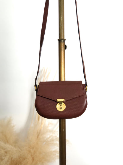 Salvatore Ferragamo Lock Shoulder bag Bordeaux Vintage 6kbanu