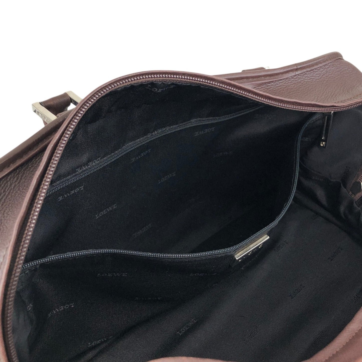 LOEWE Amazona35 Anagram Small Boston bag Handbag Brown Vintage t6ikyf