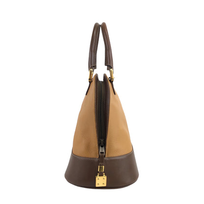 LOEWE Anagram Two-way Handbag Shoulder bag Brown×Camel Vintage ncuay4